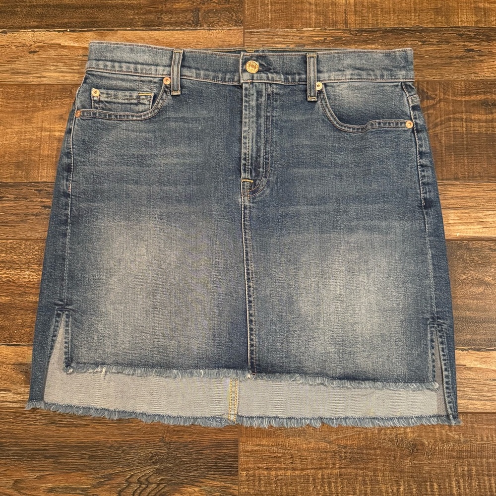 7 For All Mankind Denim Mini Skirt
